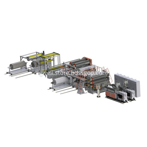 TPU hot adhesive sheet extrusion line